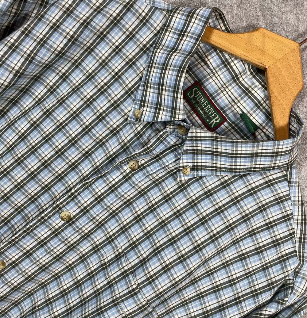 Stone River Adventure Wear‎ Plaid Button Down Shirt 3XLT